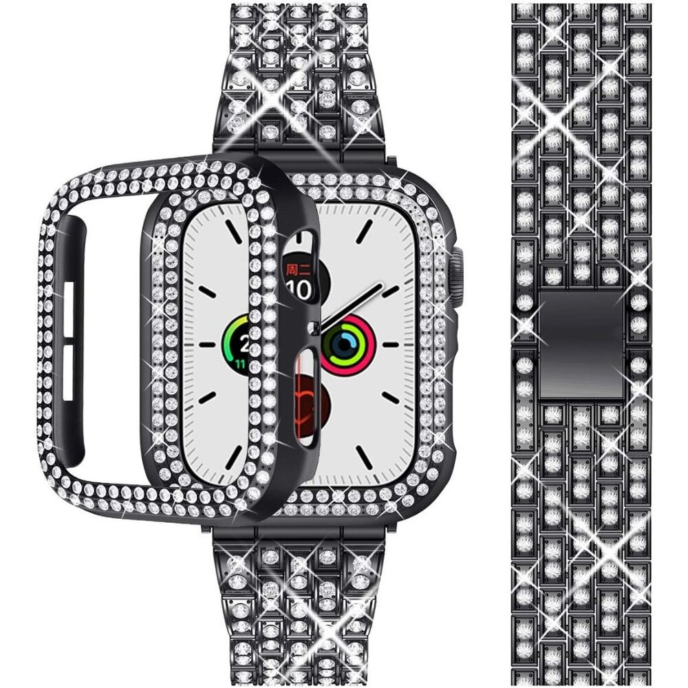 Bling Band Compatible Apple Watch 42mm iWatch Metal Rhinestone